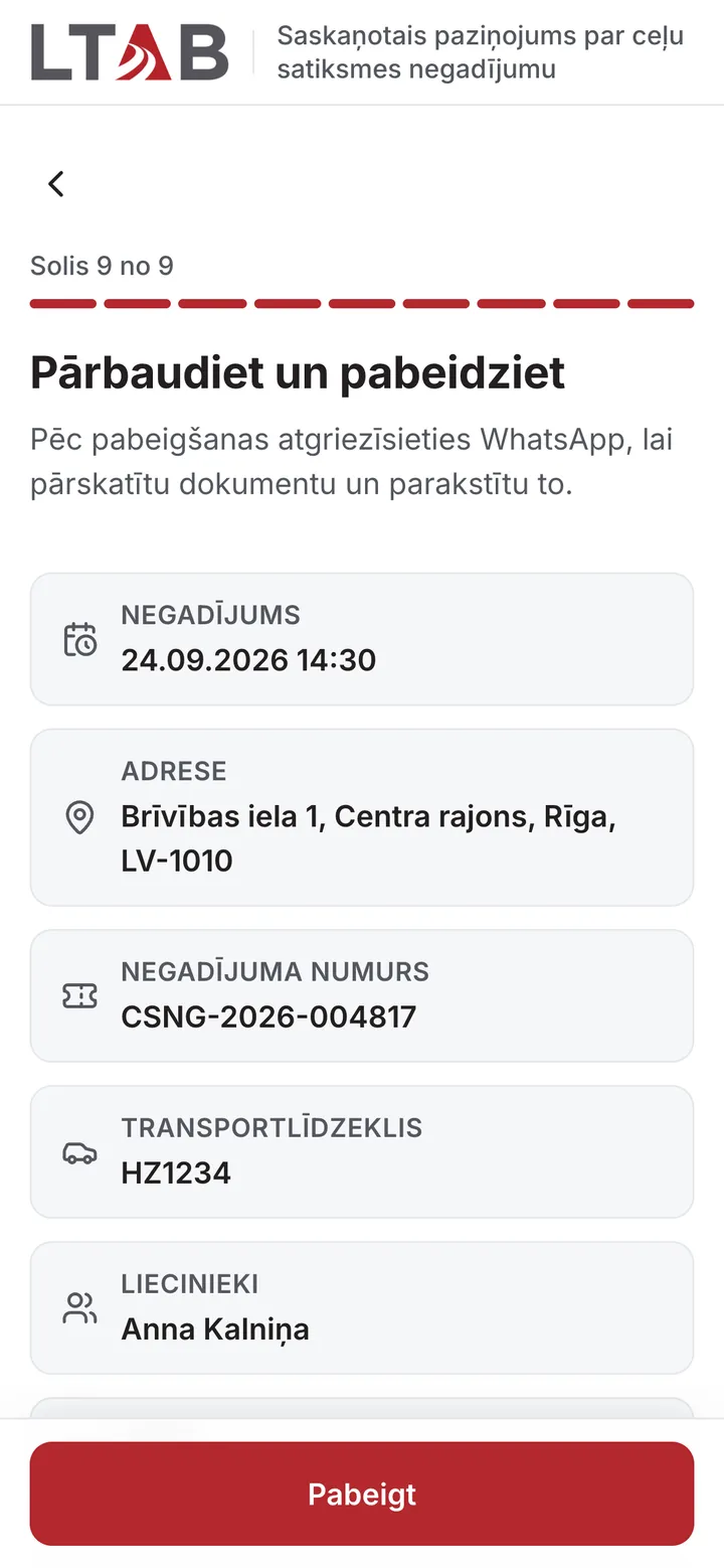 Solis 9 no 9: pārskats ar negadījuma numuru